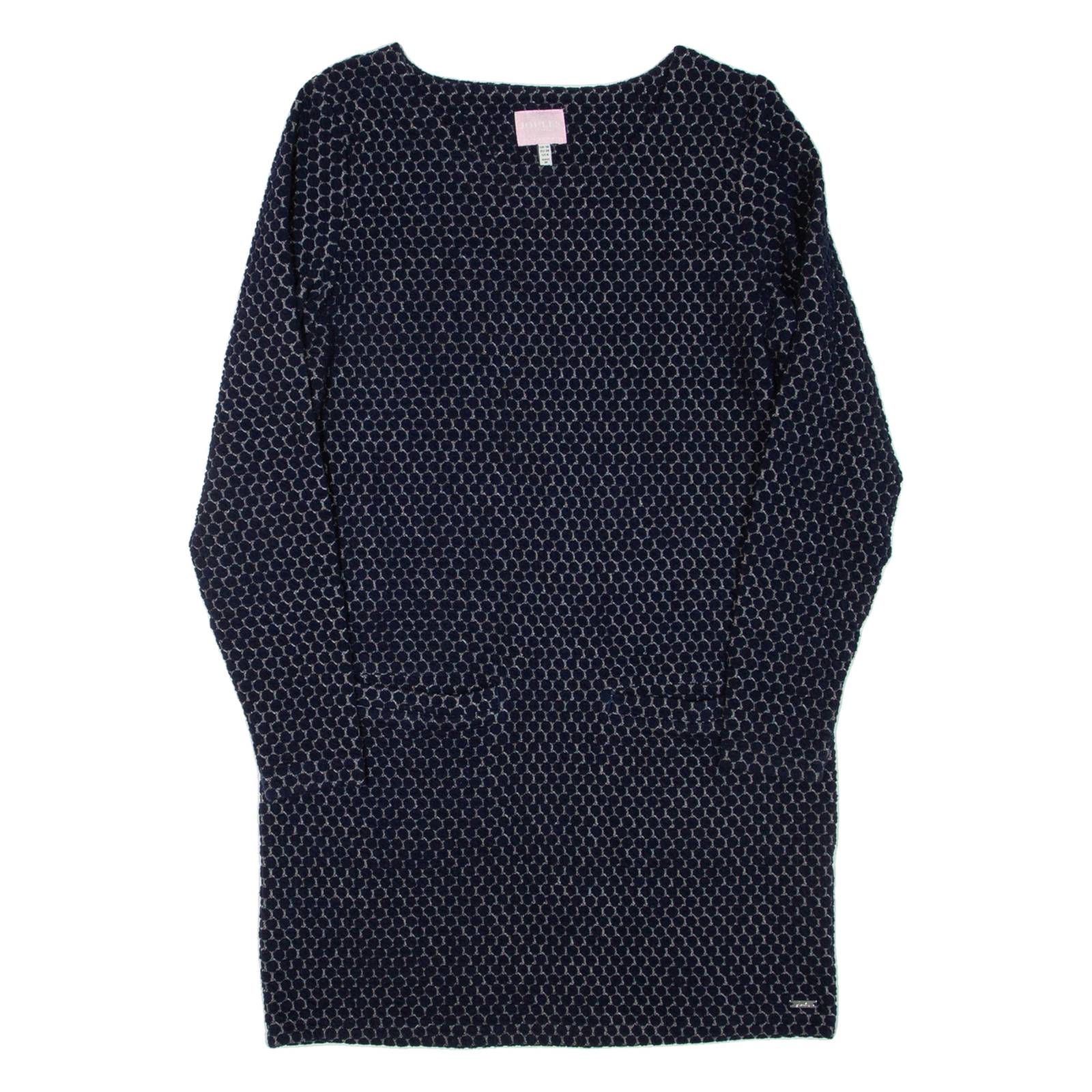 JOULES Womens Day Dress Blue Long Sleeve Short UK 10
