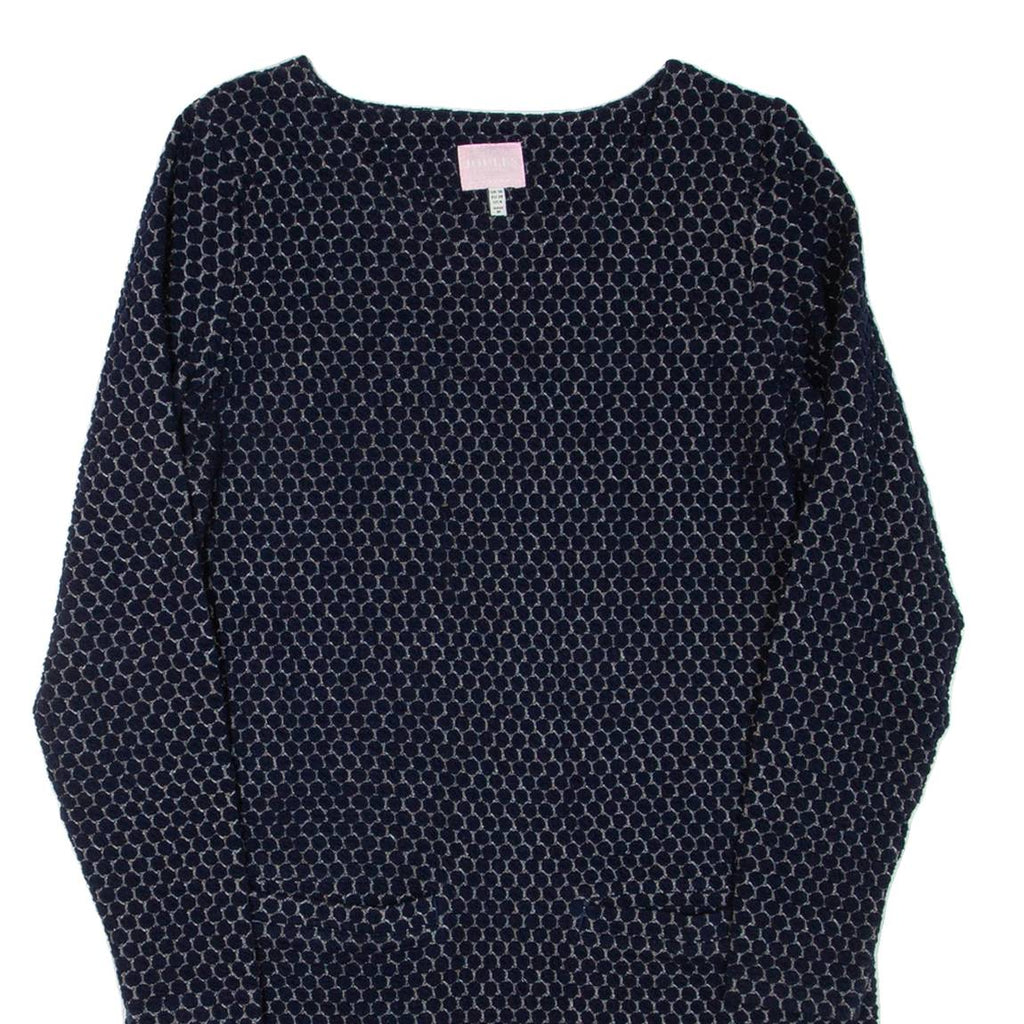 JOULES Womens Day Dress Blue Long Sleeve Short UK 10
