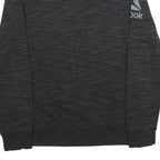 REEBOK Mens Black Crew Neck L Sweatshirt Cotton Blend Casual Sportswear