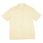 BAILA Mens Polo Shirt Yellow Striped L