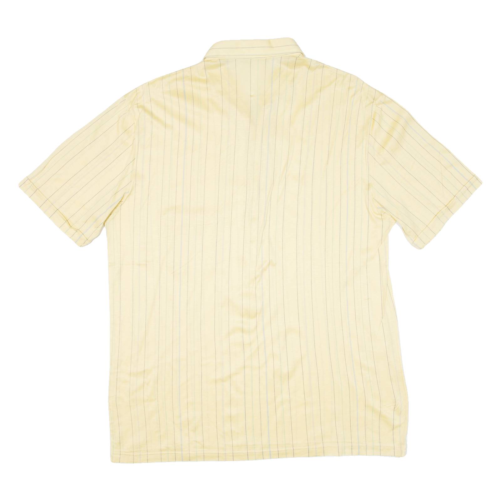 BAILA Mens Polo Shirt Yellow Striped L