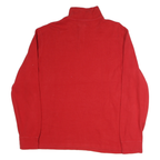 POLO RALPH LAUREN Mens Red Plain Cotton Pullover Crew Neck Jumper L Classic