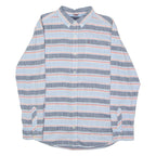 TOMMY HILFIGER Womens Shirt Blue Striped Long Sleeve XL