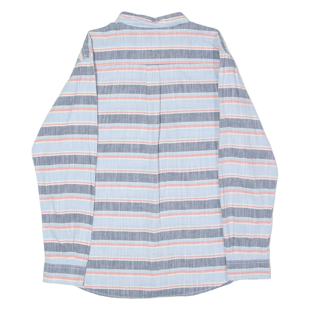 TOMMY HILFIGER Womens Shirt Blue Striped Long Sleeve XL