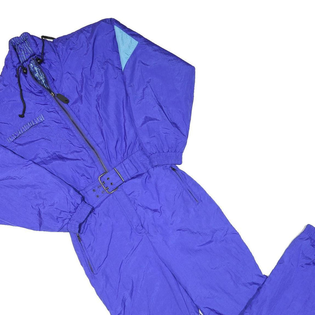 KAELIN Womens Blue Lined Dungarees Regular Fit Polyester Blend UK 10 W30 L31 Zip