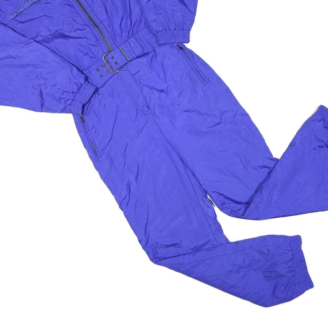 KAELIN Womens Blue Lined Dungarees Regular Fit Polyester Blend UK 10 W30 L31 Zip