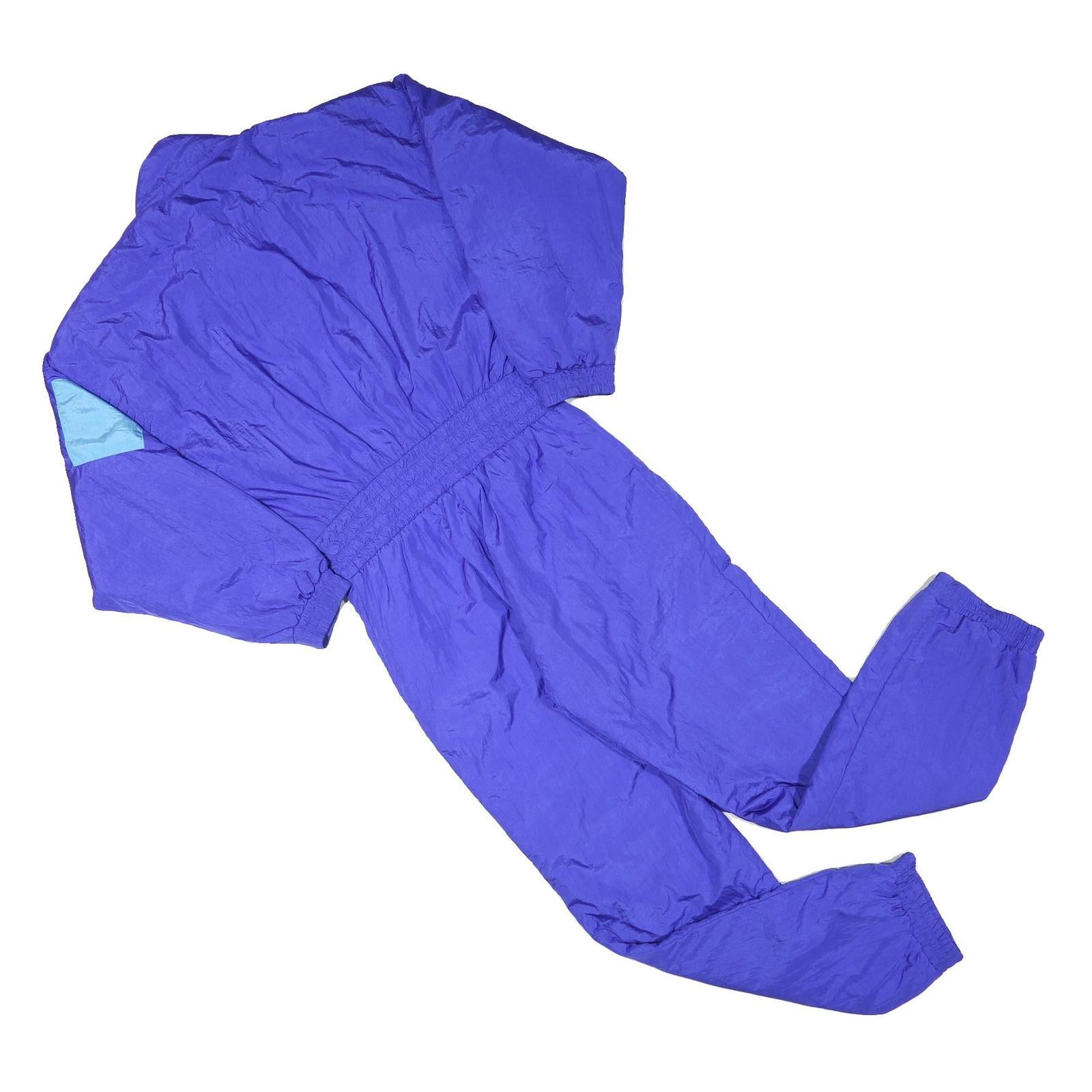 KAELIN Womens Blue Lined Dungarees Regular Fit Polyester Blend UK 10 W30 L31 Zip