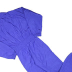 KAELIN Womens Blue Lined Dungarees Regular Fit Polyester Blend UK 10 W30 L31 Zip