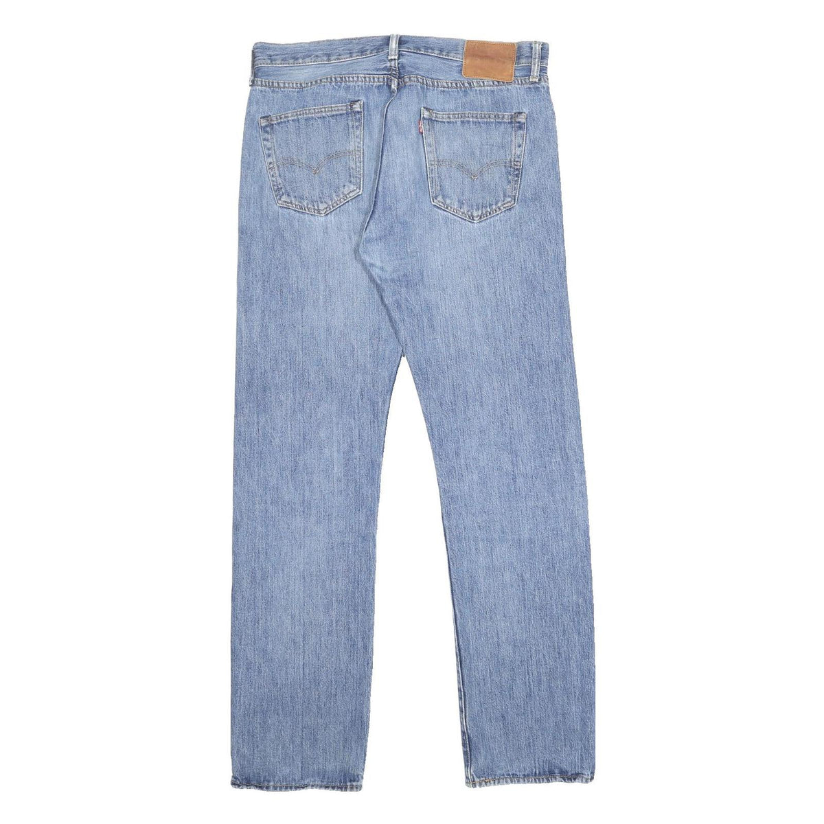 LEVI'S 501 BIG E Mens Blue Regular Straight Denim Cotton Light W36 L34 Button