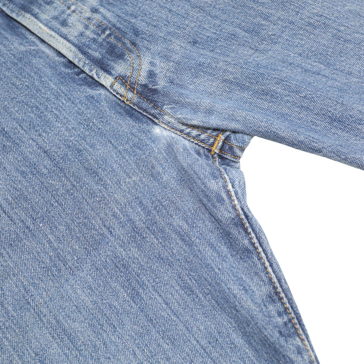 LEVI'S 501 BIG E Mens Blue Regular Straight Denim Cotton Light W36 L34 Button