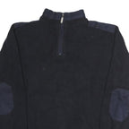 WARREN PARK Mens Black Cotton Patterned Pullover Crew Neck Basic Knit L Jumper