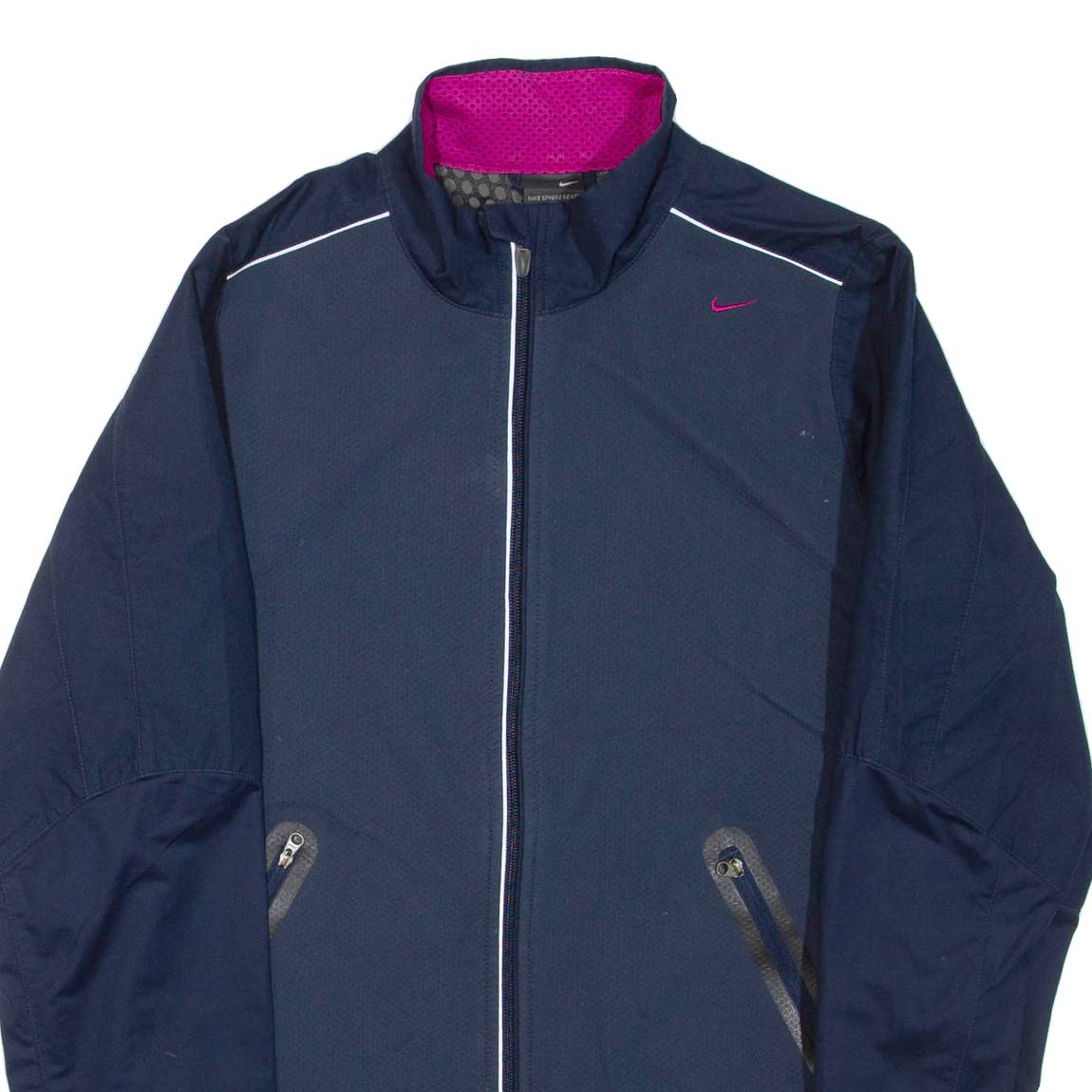 NIKE Womens Track Jacket Blue L