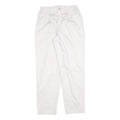 LEE Womens Cotton Blend White Relaxed Trousers W28 L32 Elastic Waist Zip Closure