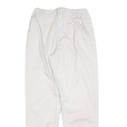 LEE Womens Cotton Blend White Relaxed Trousers W28 L32 Elastic Waist Zip Closure