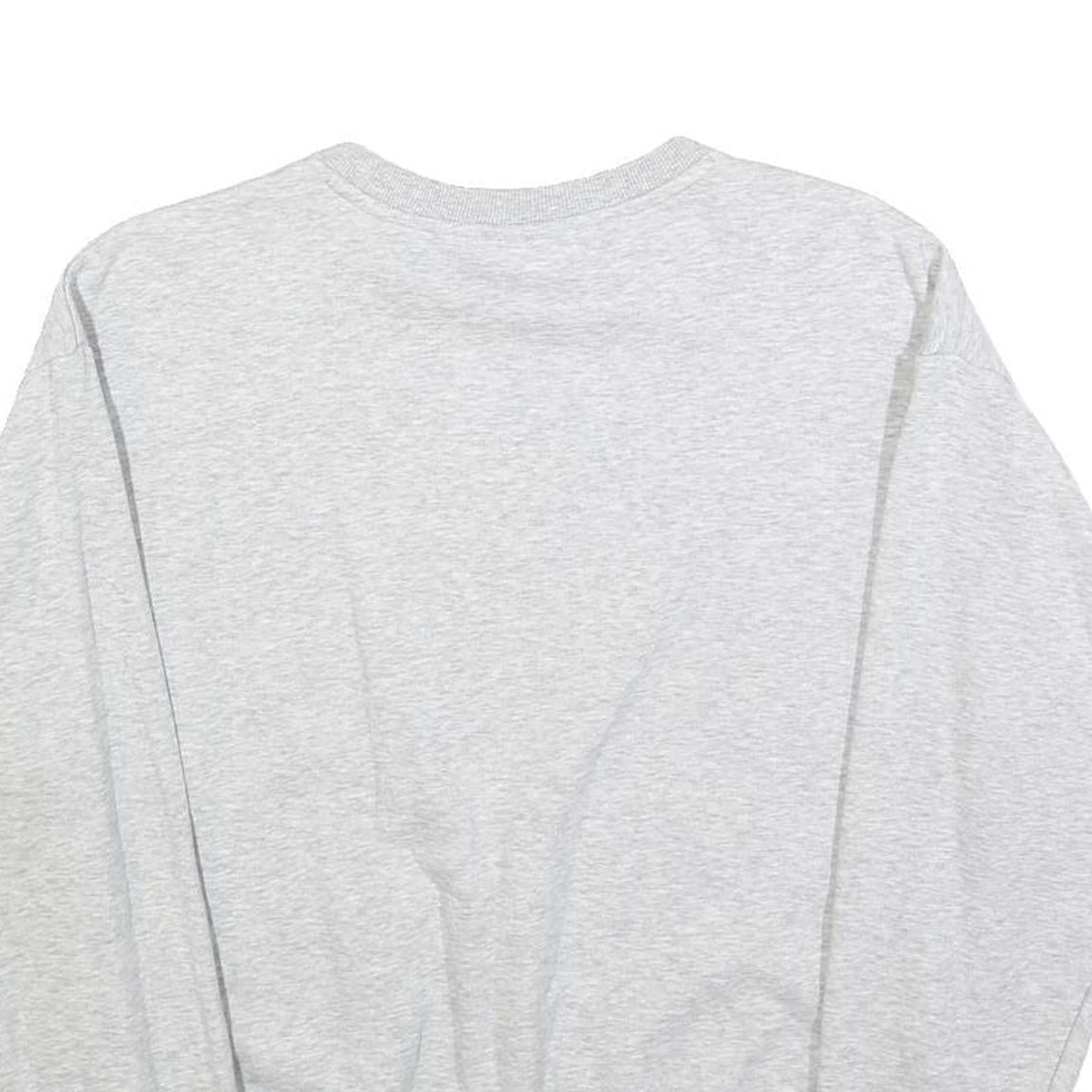 PUMA Womens Grey Cotton Blend Crew Neck M Sweatshirt Logo Print Pullover