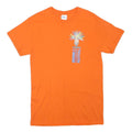GILDAN Mens Orange Monde Couleurs Festival Graphic T-Shirt S Short Sleeve Crew
