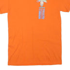 GILDAN Mens Orange Monde Couleurs Festival Graphic T-Shirt S Short Sleeve Crew
