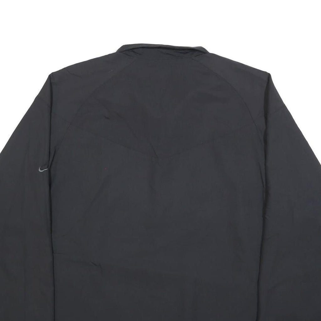 NIKE Mens Black Golf Jacket XL Polyester Plain Zip Lightweight Sportswear