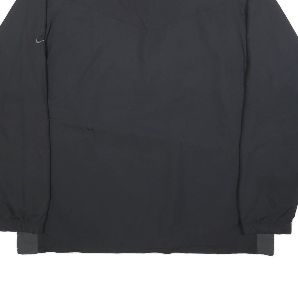 NIKE Mens Black Golf Jacket XL Polyester Plain Zip Lightweight Sportswear