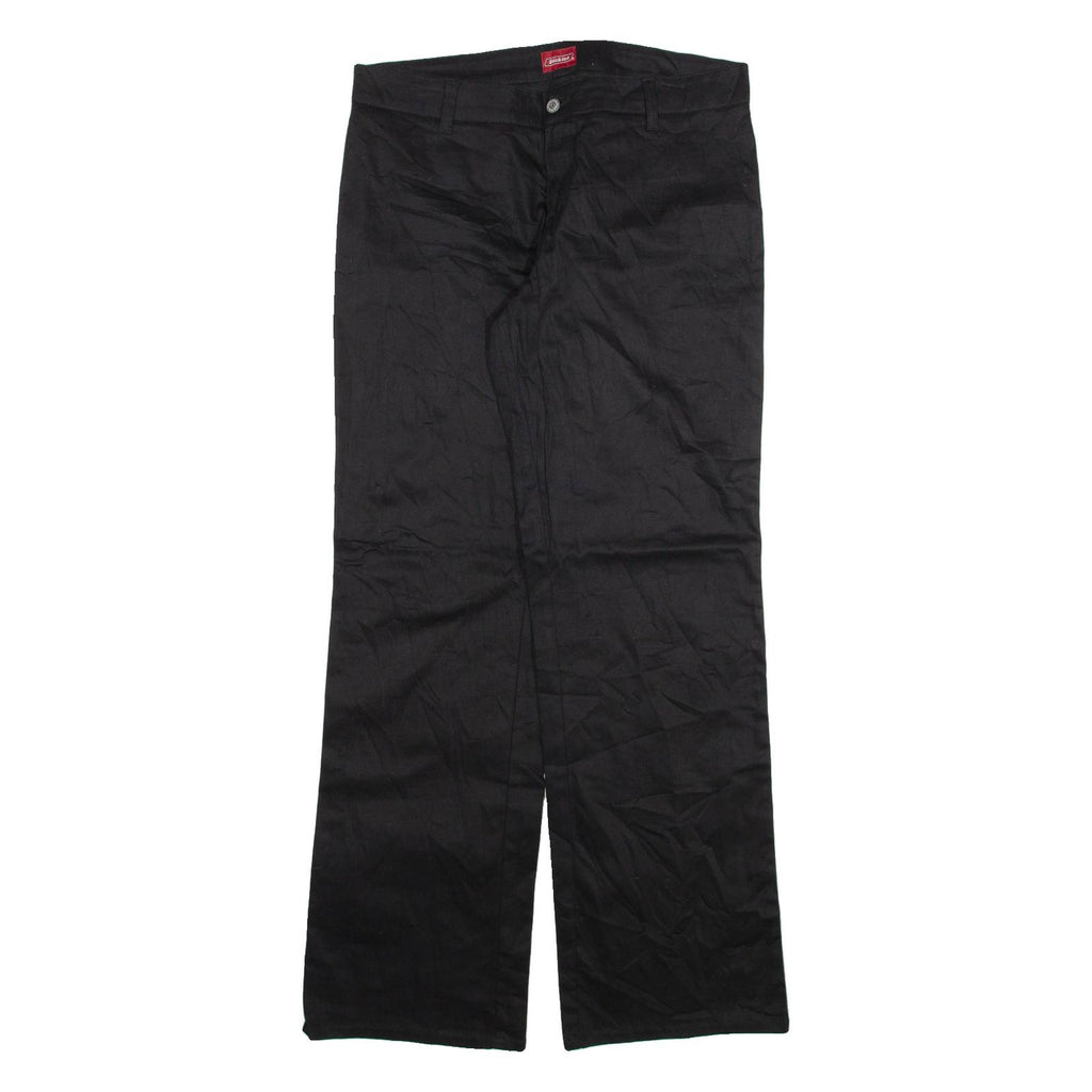DICKIES Womens Trousers Black Relaxed Straight W34 L32