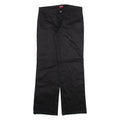 DICKIES Womens Trousers Black Relaxed Straight W34 L32