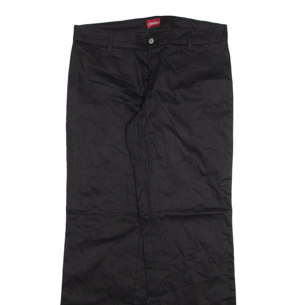 DICKIES Womens Trousers Black Relaxed Straight W34 L32