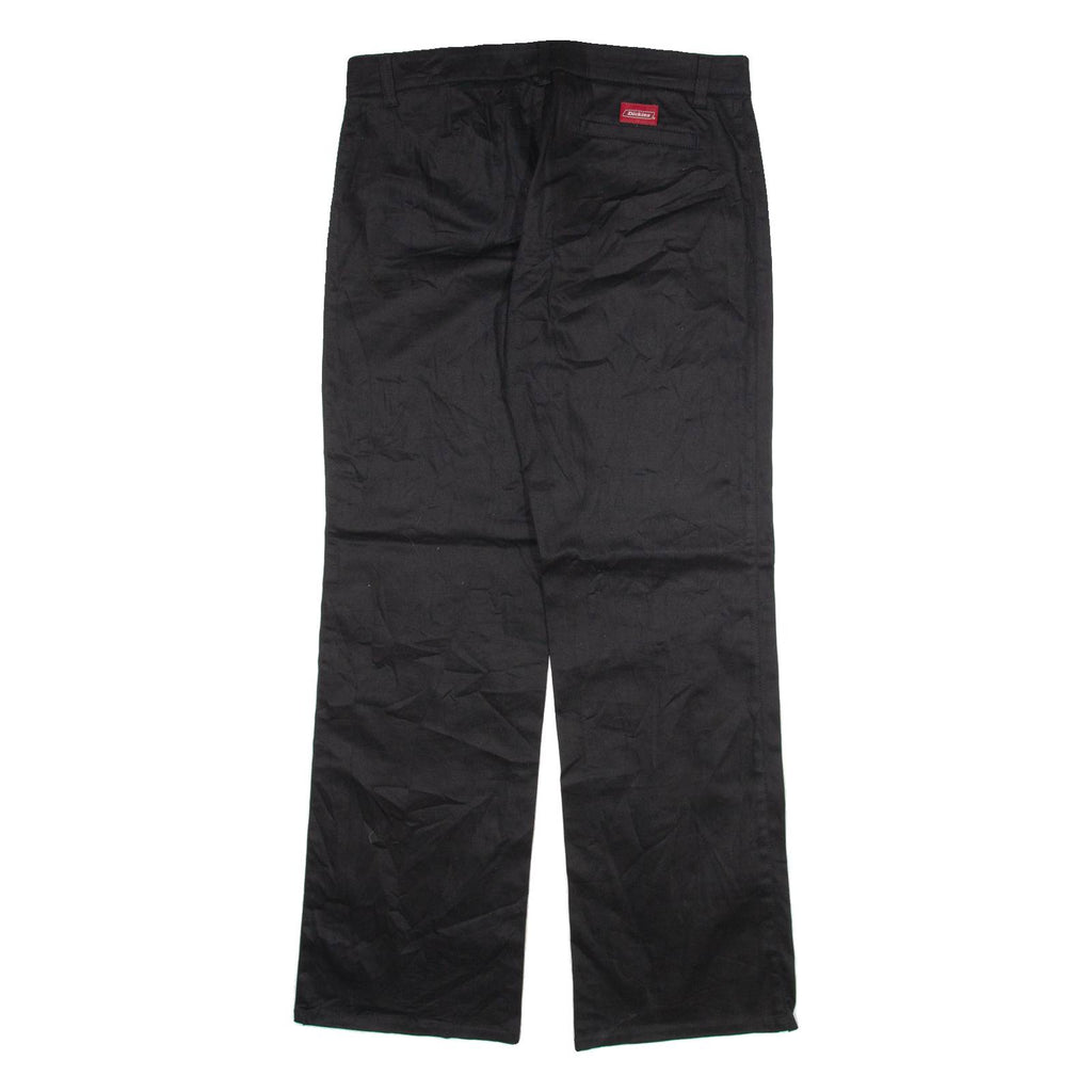 DICKIES Womens Trousers Black Relaxed Straight W34 L32