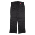 DICKIES Womens Trousers Black Relaxed Straight W34 L32