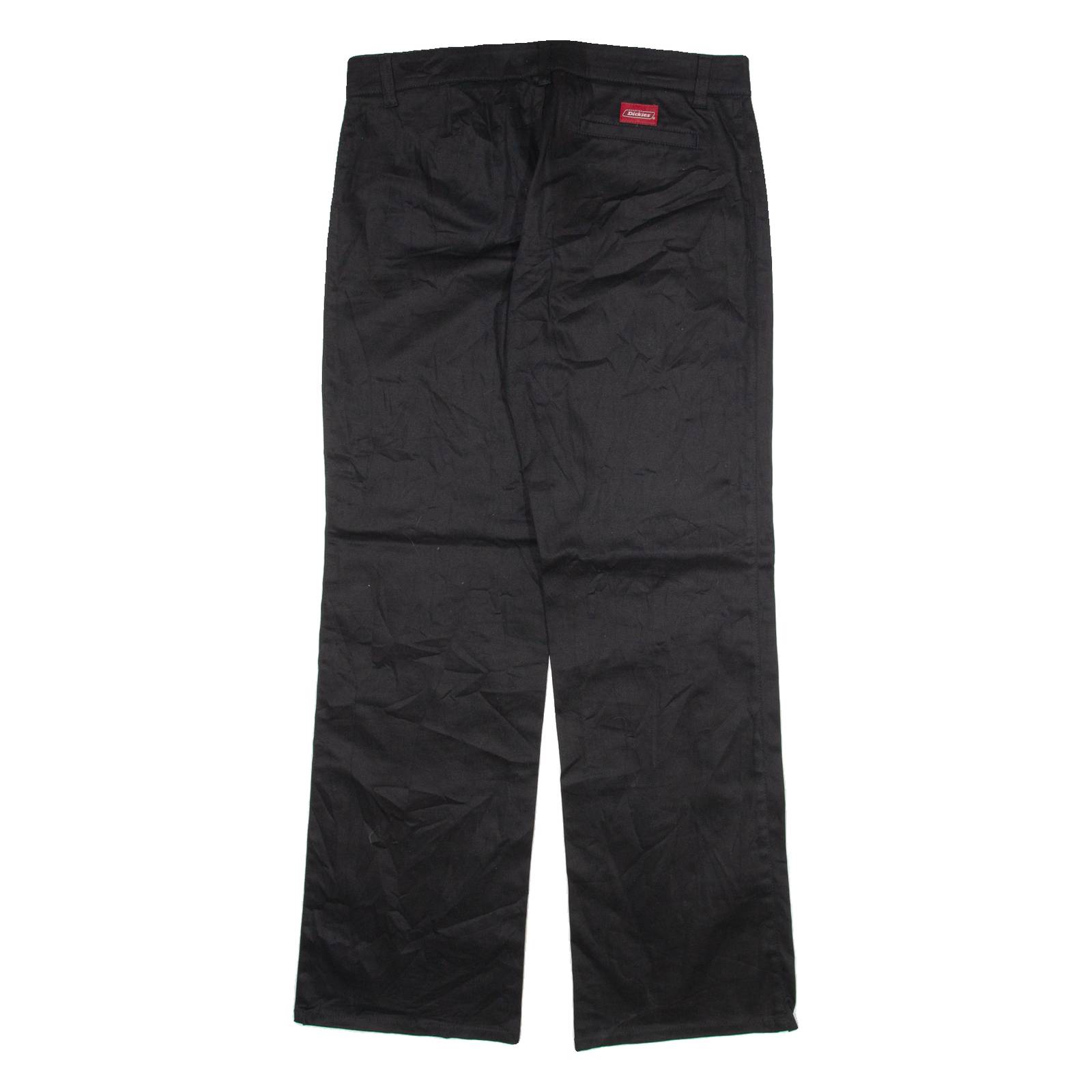 DICKIES Womens Trousers Black Relaxed Straight W34 L32