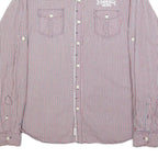 DIESEL Mens Red Blue Check Shirt L Casual Cotton Button Long Sleeve