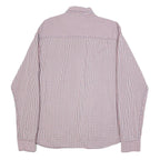 DIESEL Mens Red Blue Check Shirt L Casual Cotton Button Long Sleeve