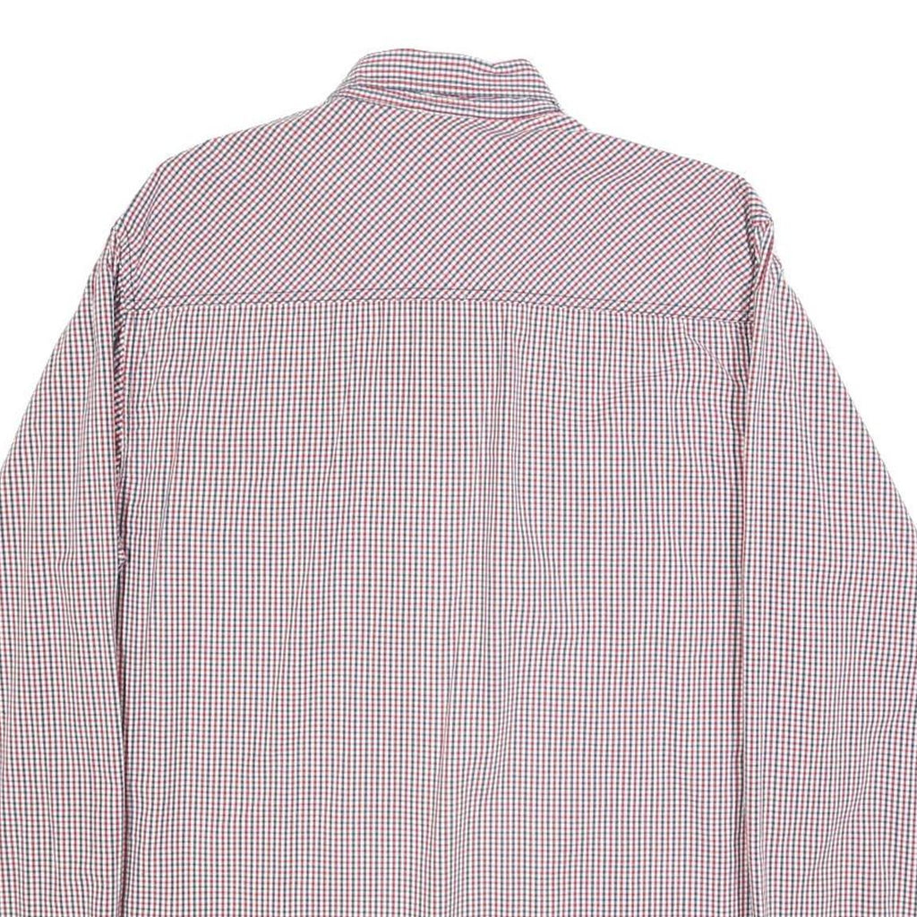 DIESEL Mens Red Blue Check Shirt L Casual Cotton Button Long Sleeve