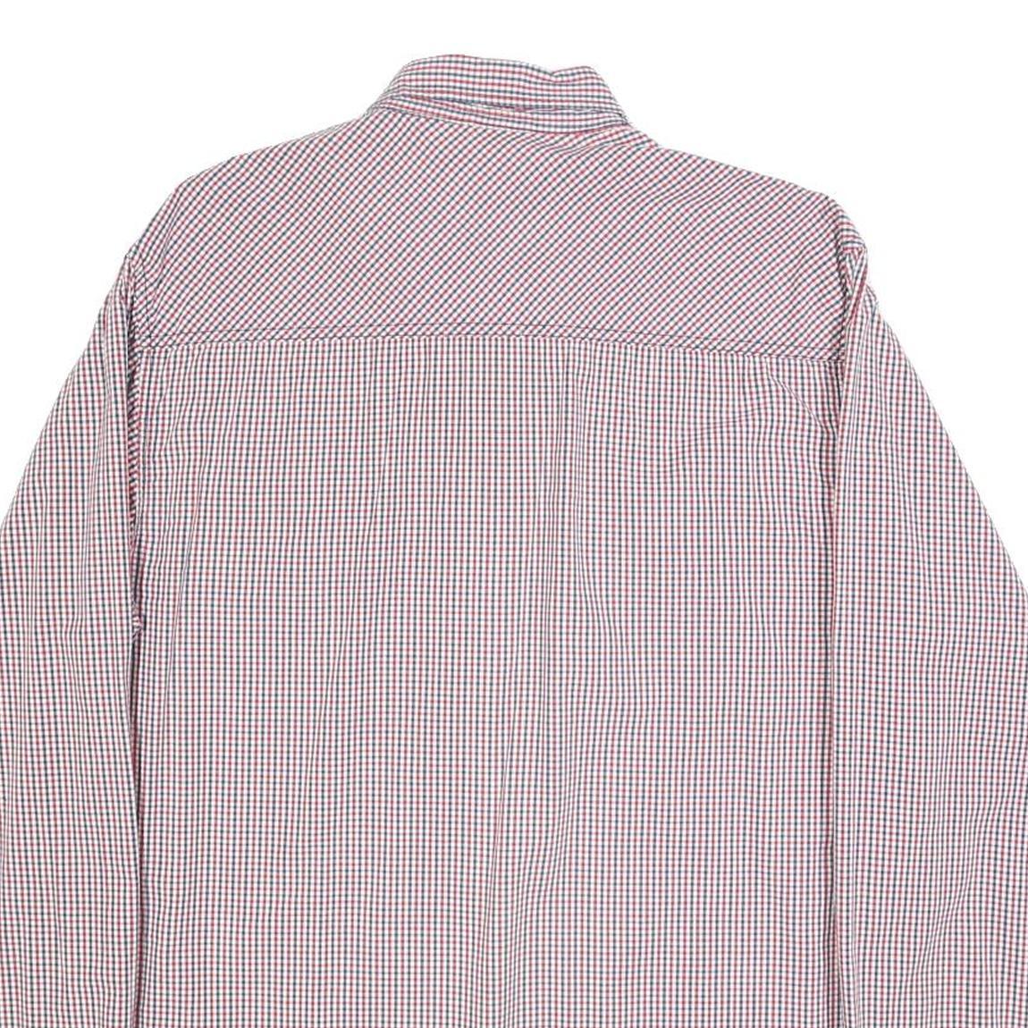 DIESEL Mens Red Blue Check Shirt L Casual Cotton Button Long Sleeve