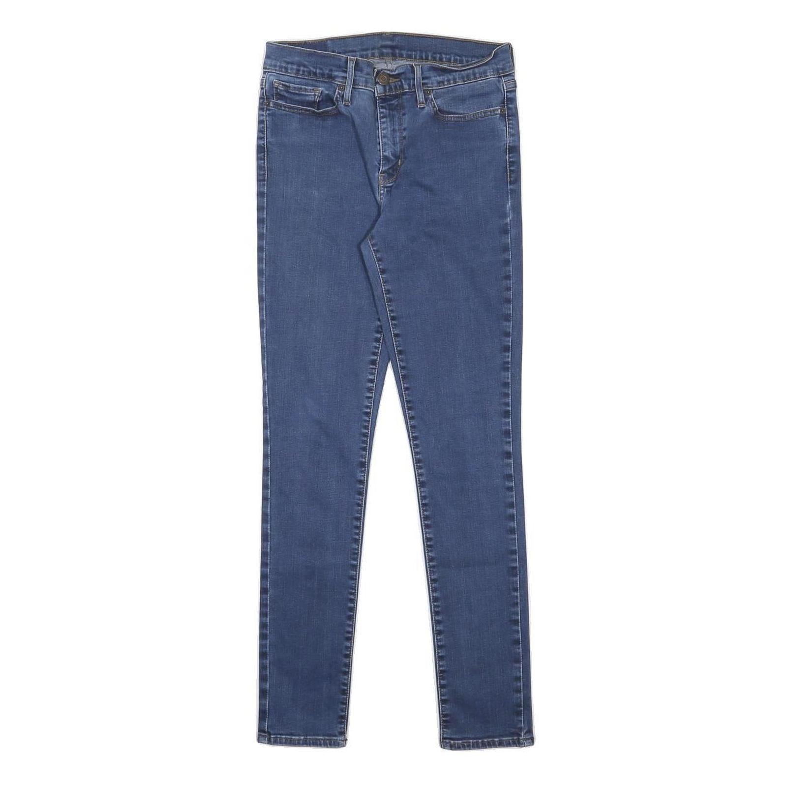 LEVI'S Womens Slim Blue Denim Slim Jeans W27 L30 Stretch Zip Closure