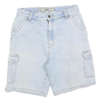GO WEST Mens Shorts Blue Cargo Cotton Blend M W30 Casual Pockets Summer