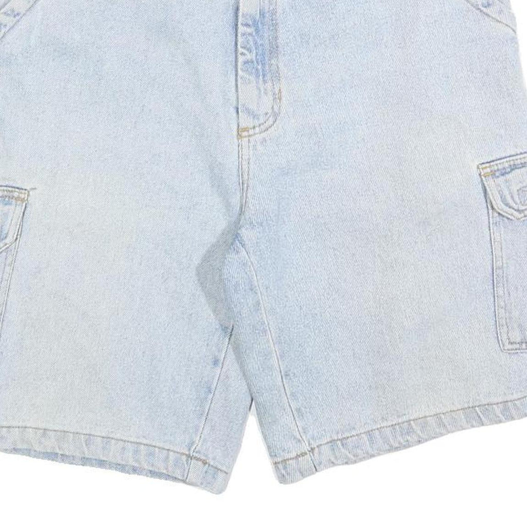 GO WEST Mens Shorts Blue Cargo Cotton Blend M W30 Casual Pockets Summer