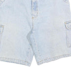 GO WEST Mens Shorts Blue Cargo Cotton Blend M W30 Casual Pockets Summer