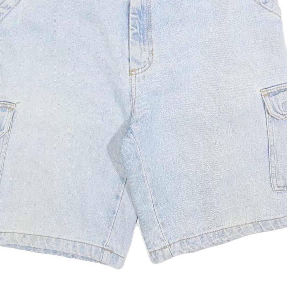 GO WEST Mens Shorts Blue Cargo Cotton Blend M W30 Casual Pockets Summer