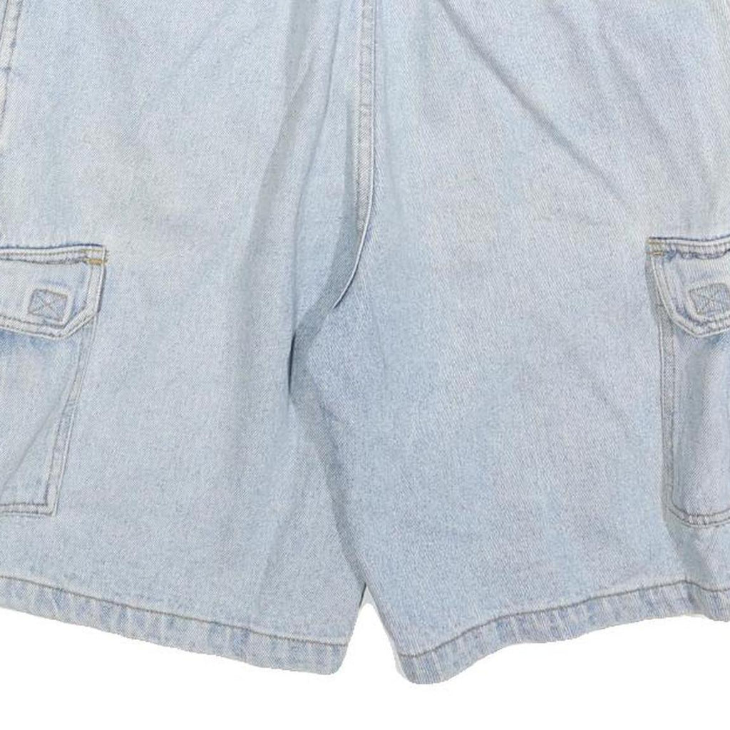 GO WEST Mens Shorts Blue Cargo Cotton Blend M W30 Casual Pockets Summer