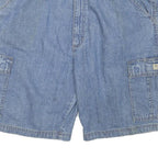 WRANGLER Mens Blue Casual Denim Cargo Shorts XL W36 Relaxed Fit Cotton Blend