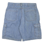 WRANGLER Mens Blue Casual Denim Cargo Shorts XL W36 Relaxed Fit Cotton Blend