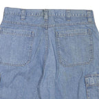 WRANGLER Mens Blue Casual Denim Cargo Shorts XL W36 Relaxed Fit Cotton Blend