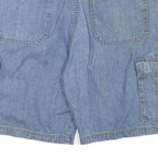 WRANGLER Mens Blue Casual Denim Cargo Shorts XL W36 Relaxed Fit Cotton Blend