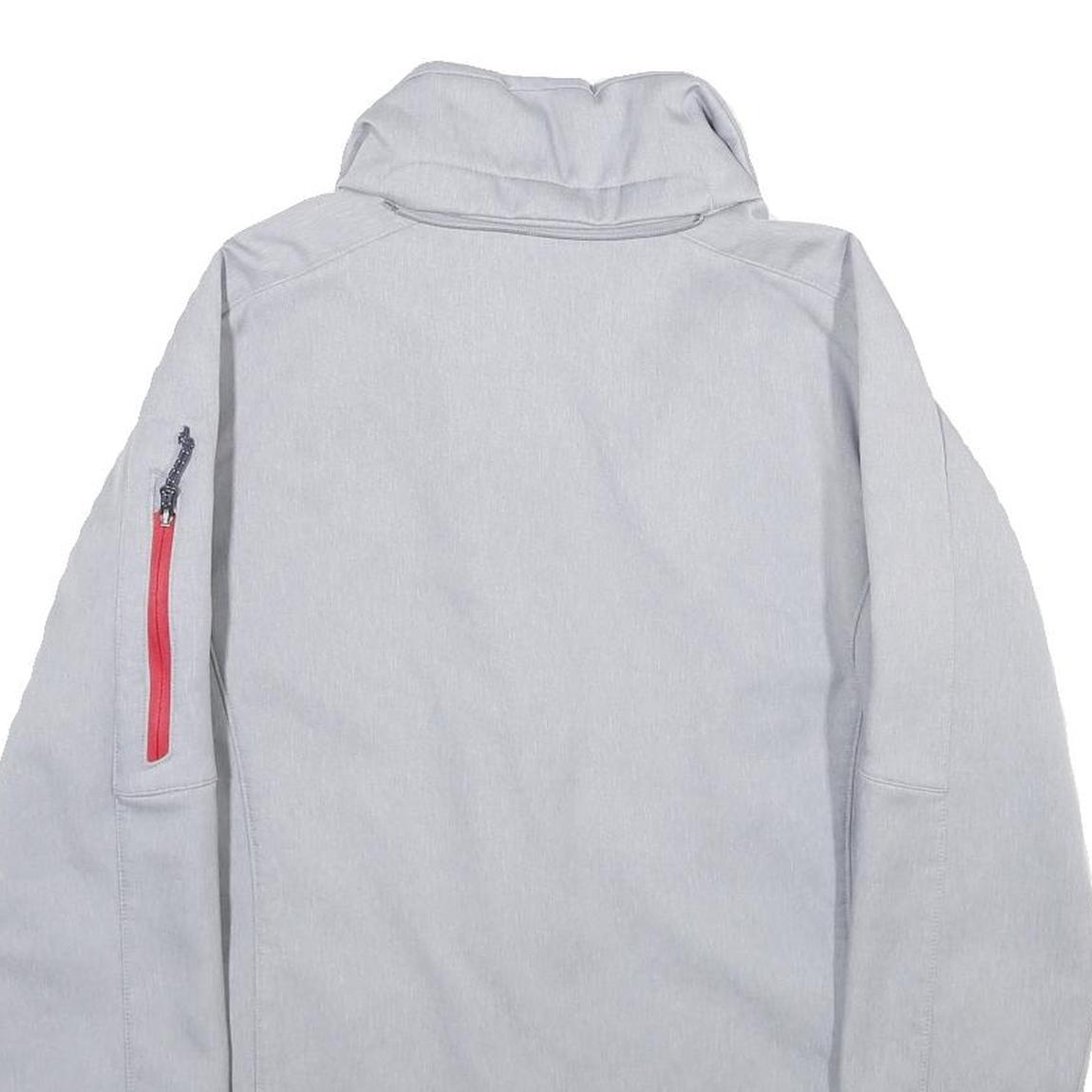 COLUMBIA Womens Grey Softshell Jacket L Polyester Zip Outdoor Casual