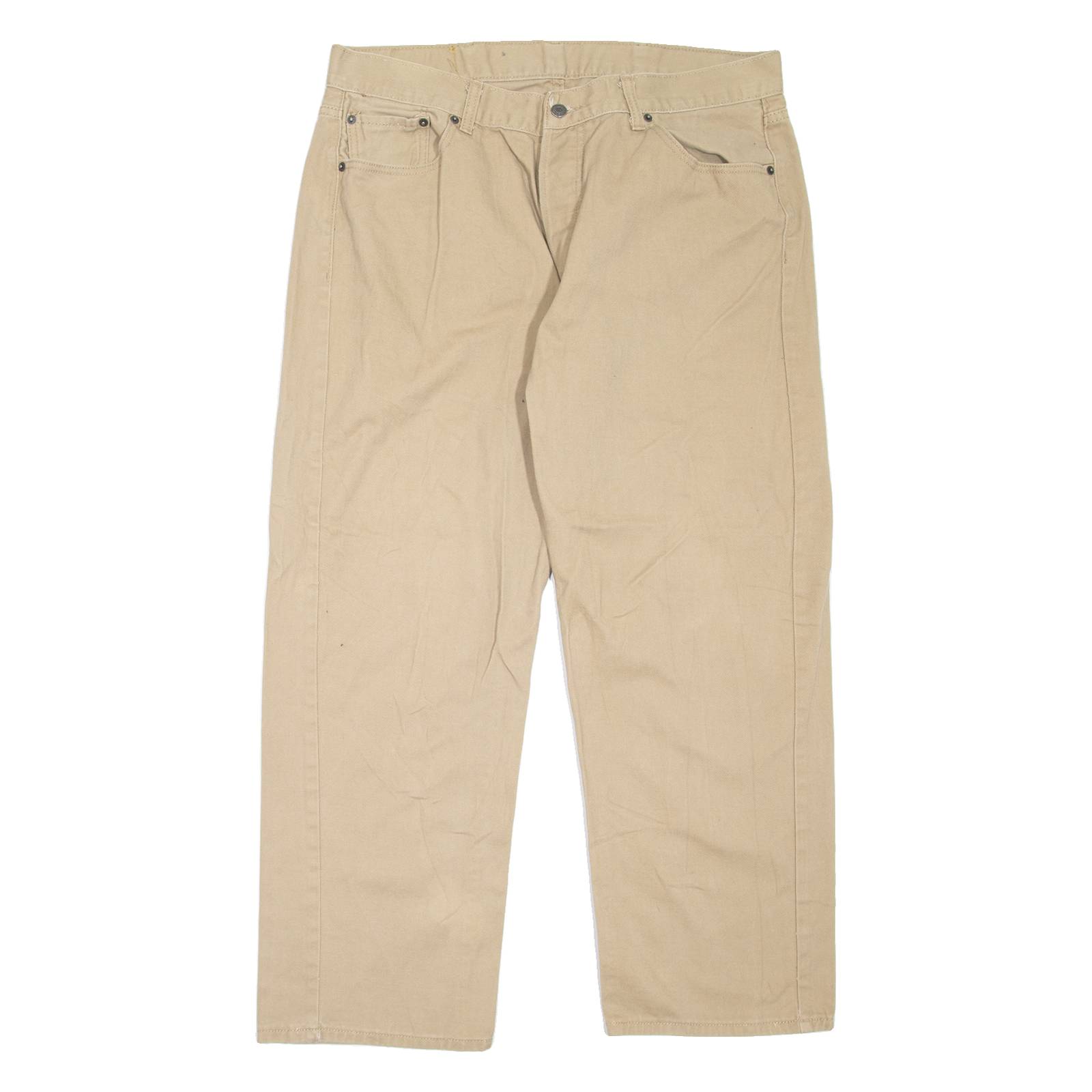 LEVI'S 501 Jeans Mens Beige Regular Straight W37 L28