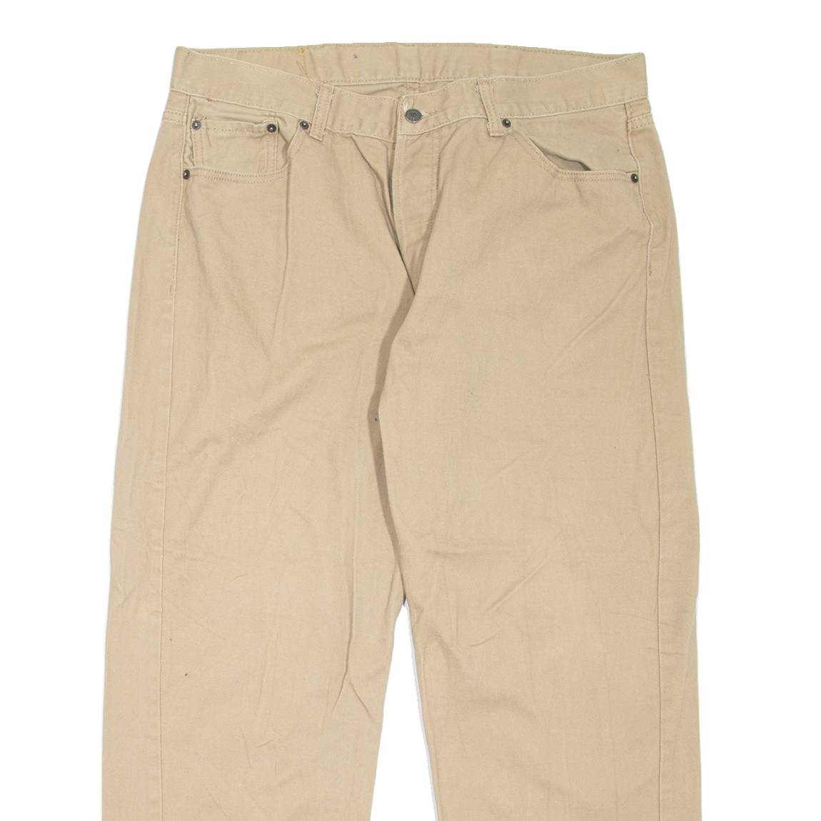 LEVI'S 501 Jeans Mens Beige Regular Straight W37 L28