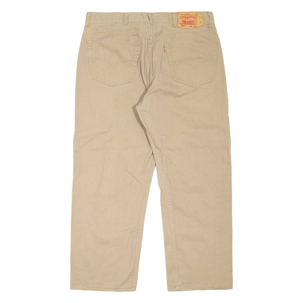 LEVI'S 501 Jeans Mens Beige Regular Straight W37 L28