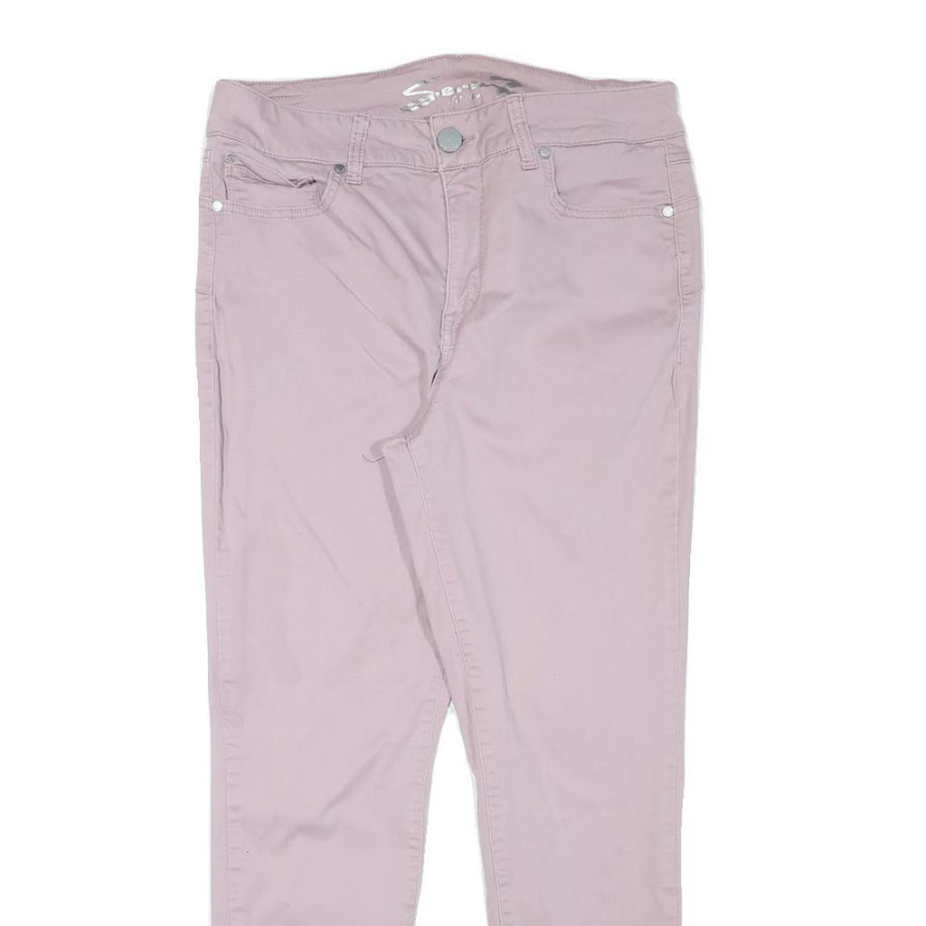 SEVEN7 Womens Cotton Blend Pink Slim Skinny Trousers W32 L28 Stylish Comfort