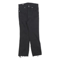 LEVI'S Womens Black Regular Straight Denim Raw Hem W25 L22 Classic Jeans