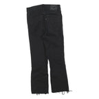 LEVI'S Womens Black Regular Straight Denim Raw Hem W25 L22 Classic Jeans